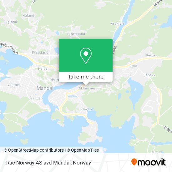 Rac Norway AS avd Mandal map