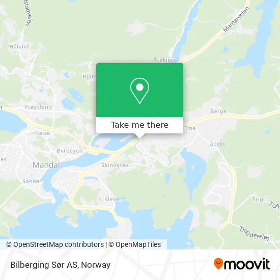 Bilberging Sør AS map