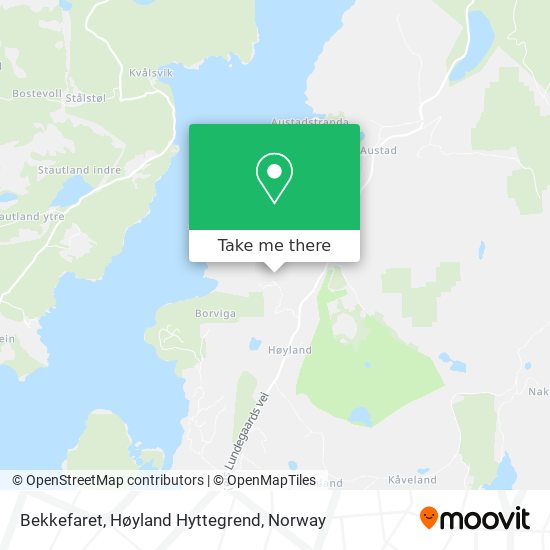 Bekkefaret, Høyland Hyttegrend map