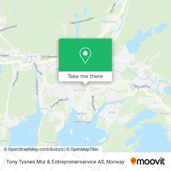 Tony Tysnes Mur & Entreprenørservice AS map