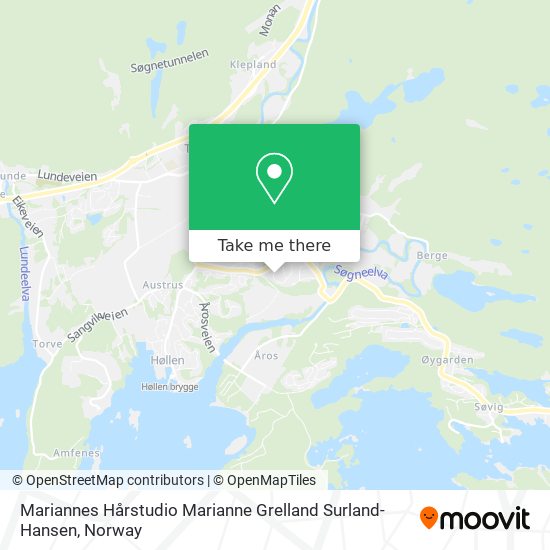 Mariannes Hårstudio Marianne Grelland Surland-Hansen map