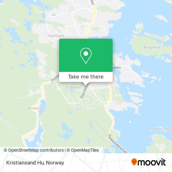 Kristiansand Hu map