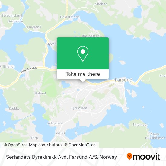 Sørlandets Dyreklinikk Avd. Farsund A / S map