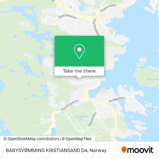 BABYSVØMMING KRISTIANSAND DA map