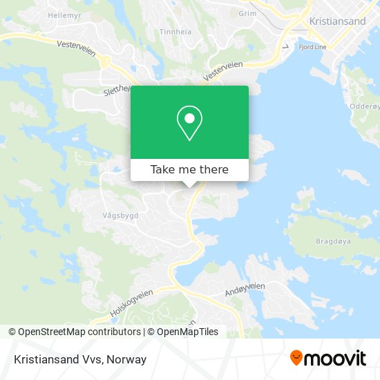 Kristiansand Vvs map