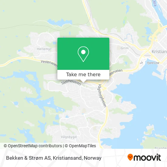 Bekken & Strøm AS, Kristiansand map