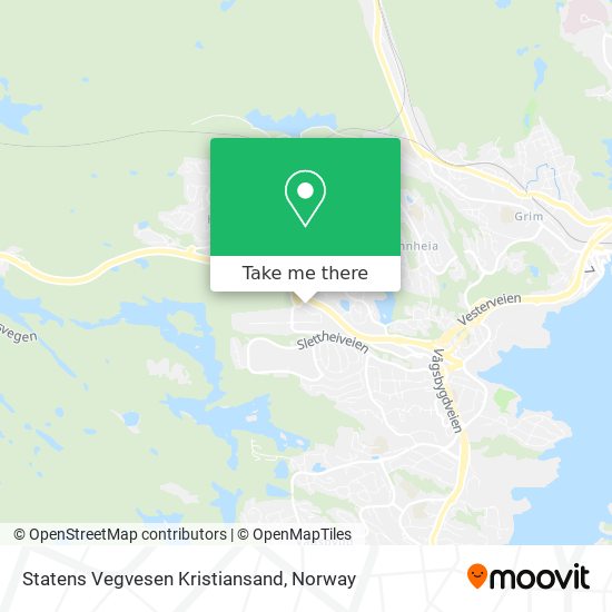 Statens Vegvesen Kristiansand map
