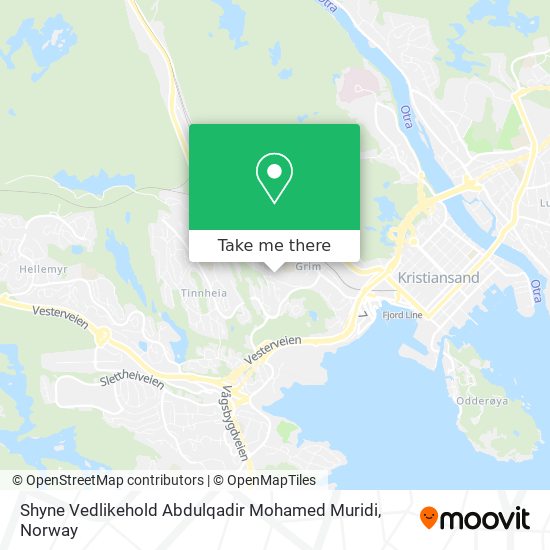 Shyne Vedlikehold Abdulqadir Mohamed Muridi map