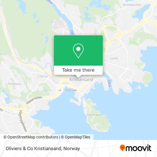 Oliviers & Co Kristiansand map