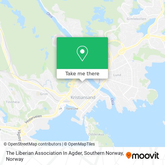 The Liberian Association In Agder, Southern Norway map