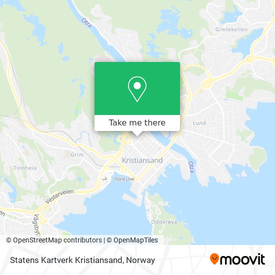 Statens Kartverk Kristiansand map