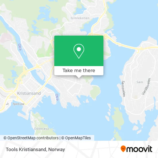 Tools Kristiansand map
