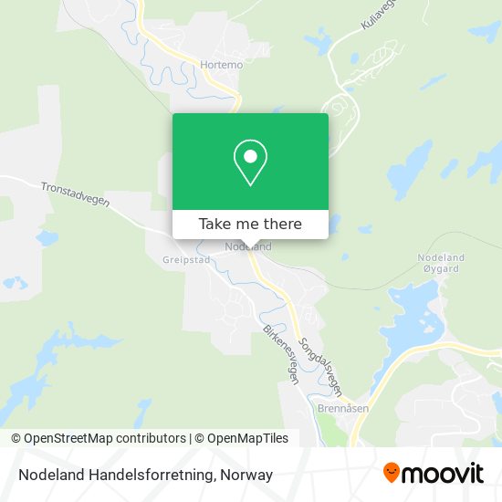 Nodeland Handelsforretning map