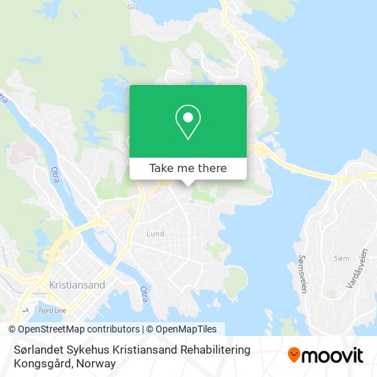 Sørlandet Sykehus Kristiansand Rehabilitering Kongsgård map