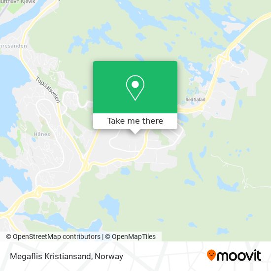 Megaflis Kristiansand map