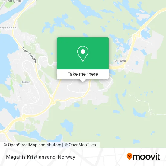 Megaflis Kristiansand map