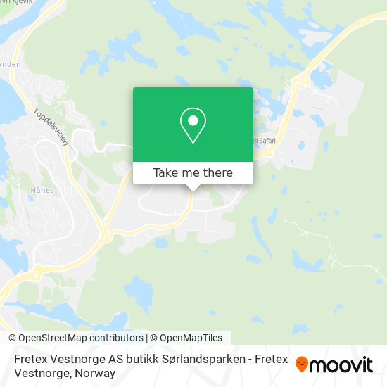 Fretex Vestnorge AS butikk Sørlandsparken - Fretex Vestnorge map