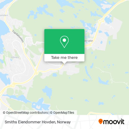 Smiths Eiendommer Hovden map