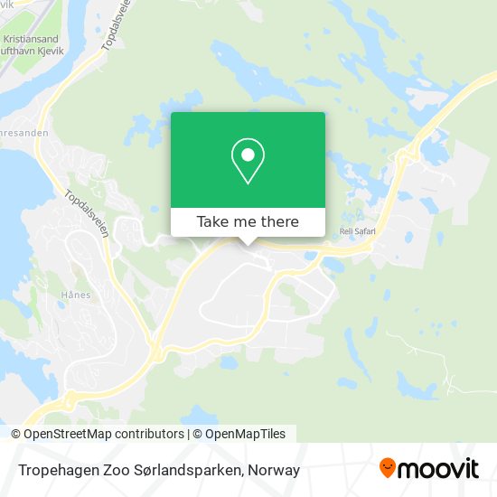Tropehagen Zoo Sørlandsparken map