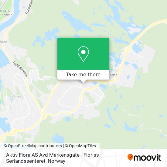 Aktiv Flora AS Avd Markensgate - Floriss Sørlandssenteret map