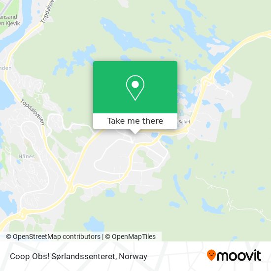 Coop Obs! Sørlandssenteret map