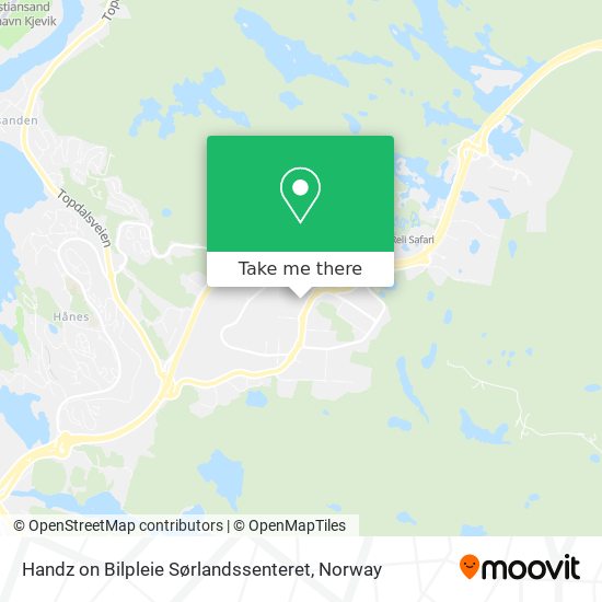 Handz on Bilpleie Sørlandssenteret map