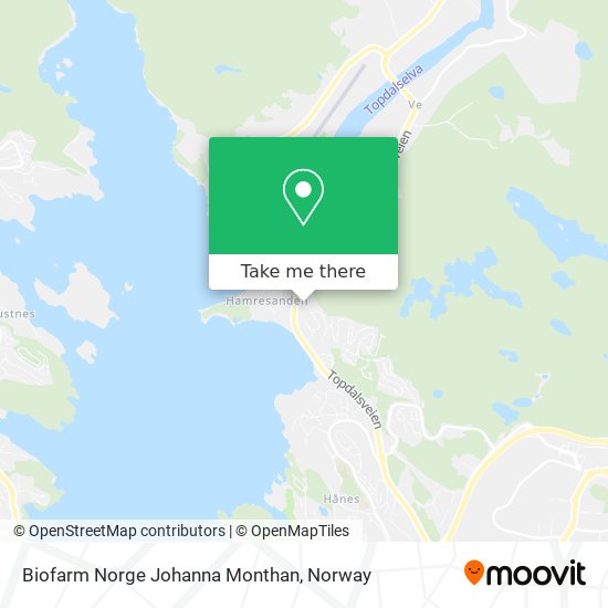 Biofarm Norge Johanna Monthan map