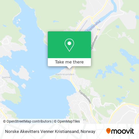Norske Akevitters Venner Kristiansand map