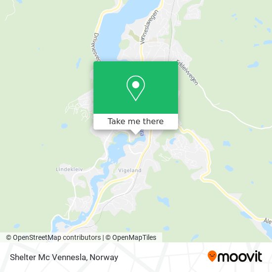 Shelter Mc Vennesla map