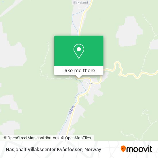 Nasjonalt Villakssenter Kvåsfossen map