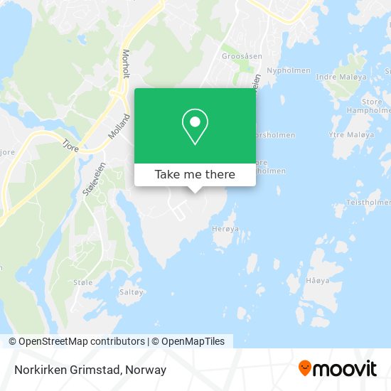 Norkirken Grimstad map