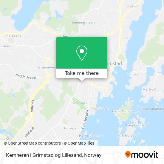 Kemneren i Grimstad og Lillesand map