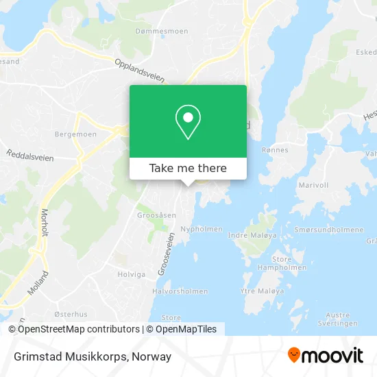 Grimstad Musikkorps map