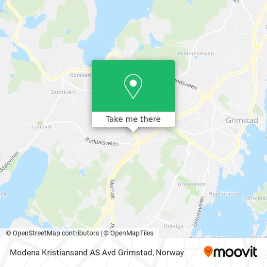 Modena Kristiansand AS Avd Grimstad map