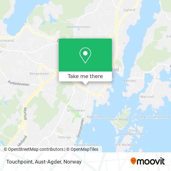 Touchpoint, Aust-Agder map
