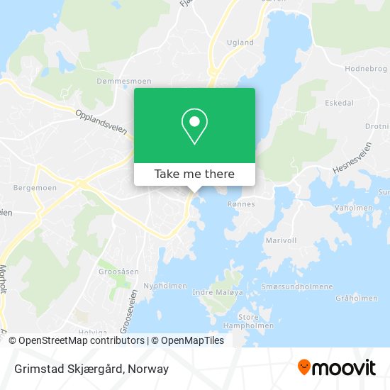 Grimstad Skjærgård map