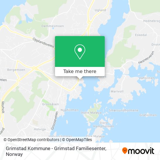 Grimstad Kommune - Grimstad Familiesenter map