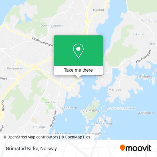 Grimstad Kirke map