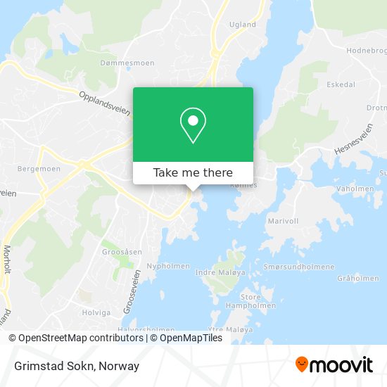 Grimstad Sokn map