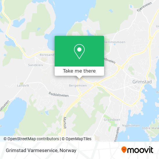 Grimstad Varmeservice map