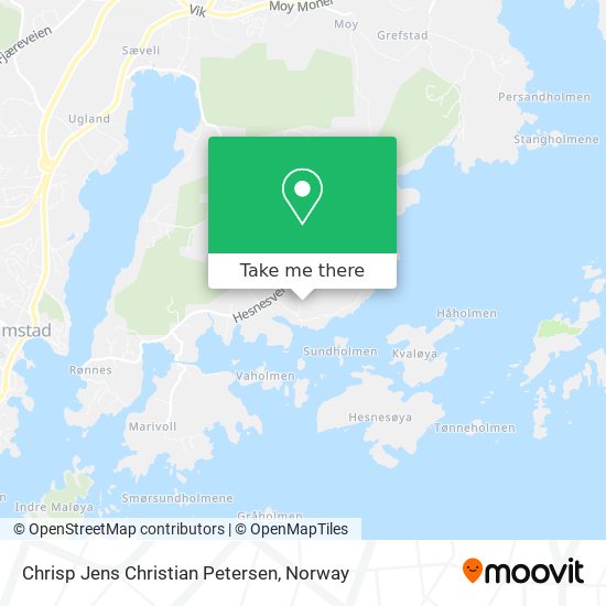 Chrisp Jens Christian Petersen map