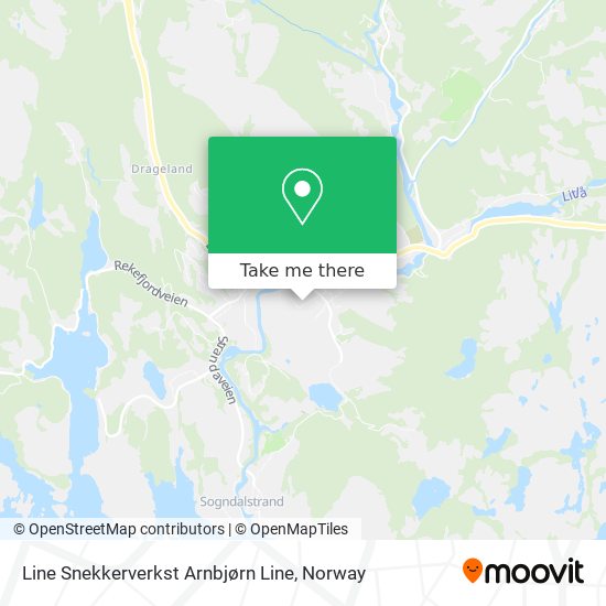 Line Snekkerverkst Arnbjørn Line map