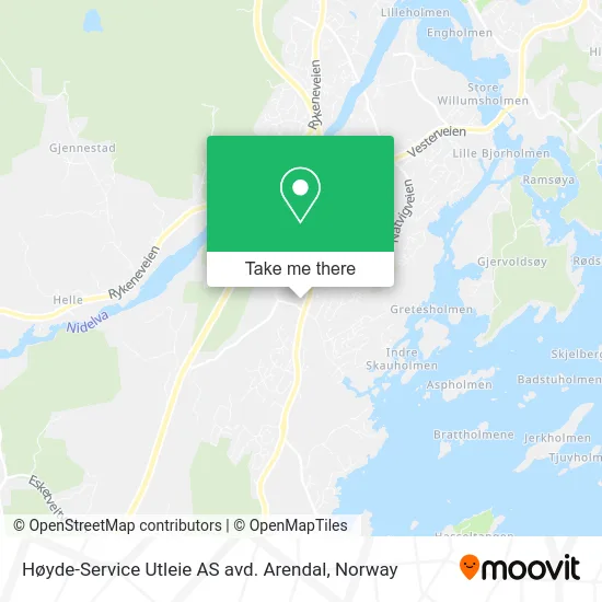 Høyde-Service Utleie AS avd. Arendal map