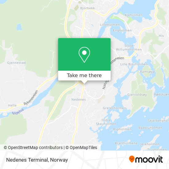 Nedenes Terminal map