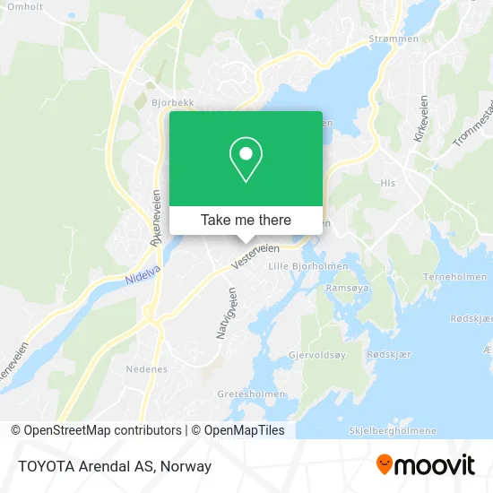 TOYOTA Arendal AS map