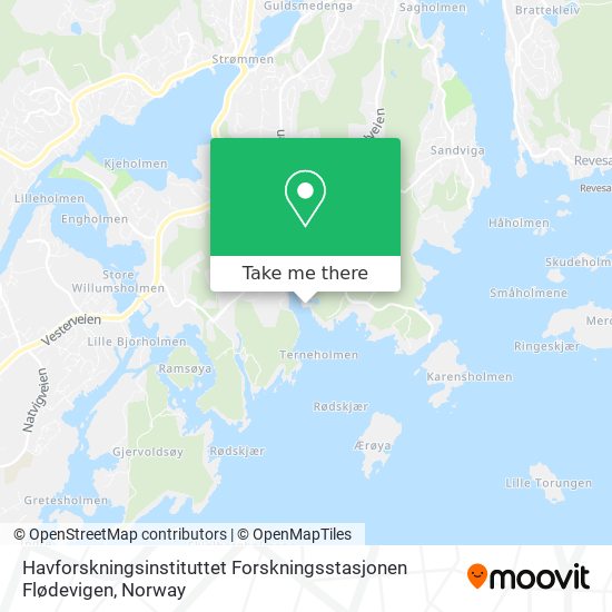Havforskningsinstituttet Forskningsstasjonen Flødevigen map