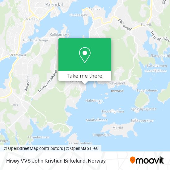 Hisøy VVS John Kristian Birkeland map