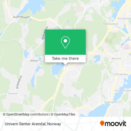 Univern Senter Arendal map