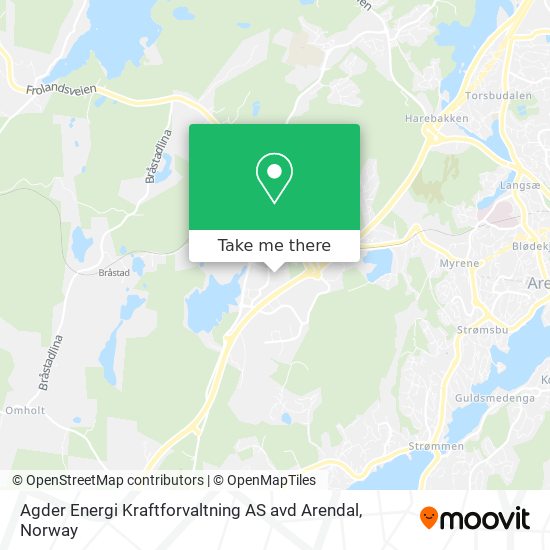 Agder Energi Kraftforvaltning AS avd Arendal map