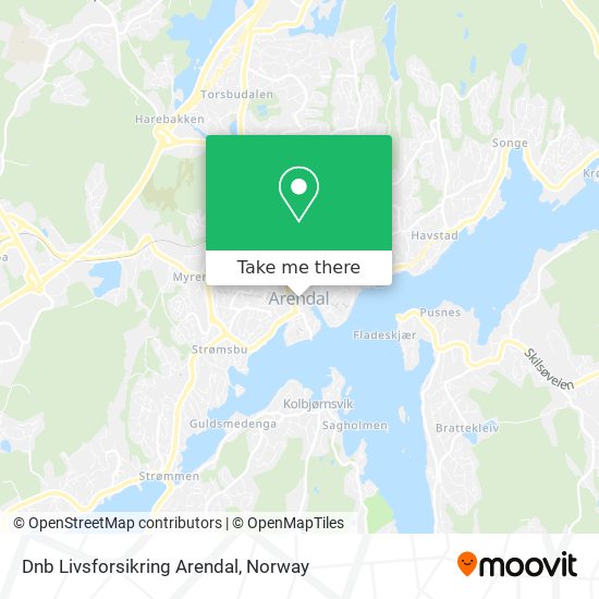 Dnb Livsforsikring Arendal map